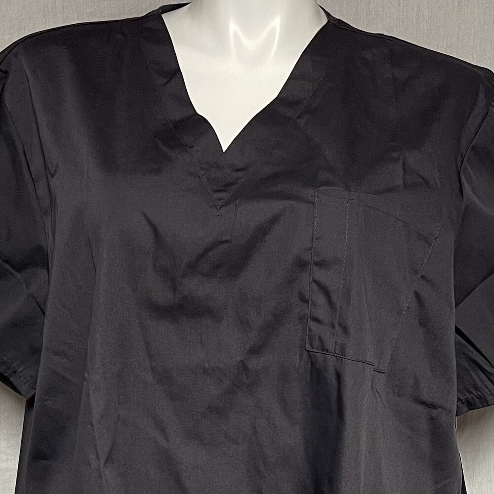 White Swan Brands Nurse Scrub Unisex Top Charcoal Gray Size 3XL New